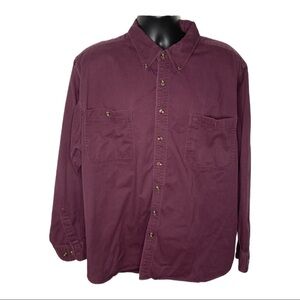 Scandia Woode Button Down Burgundy Shirt Sz 2XL